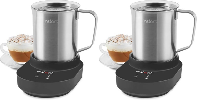 INSTANT Pot Magic Froth 9-in-1 Electric Milk Steamer and Frother,17oz Stainless Steel Pitcher,Hot and Cold Foam Maker and Milk Warmer for Lattes,Cappuccinos,Macchiato (Pack of 2) - Image 1